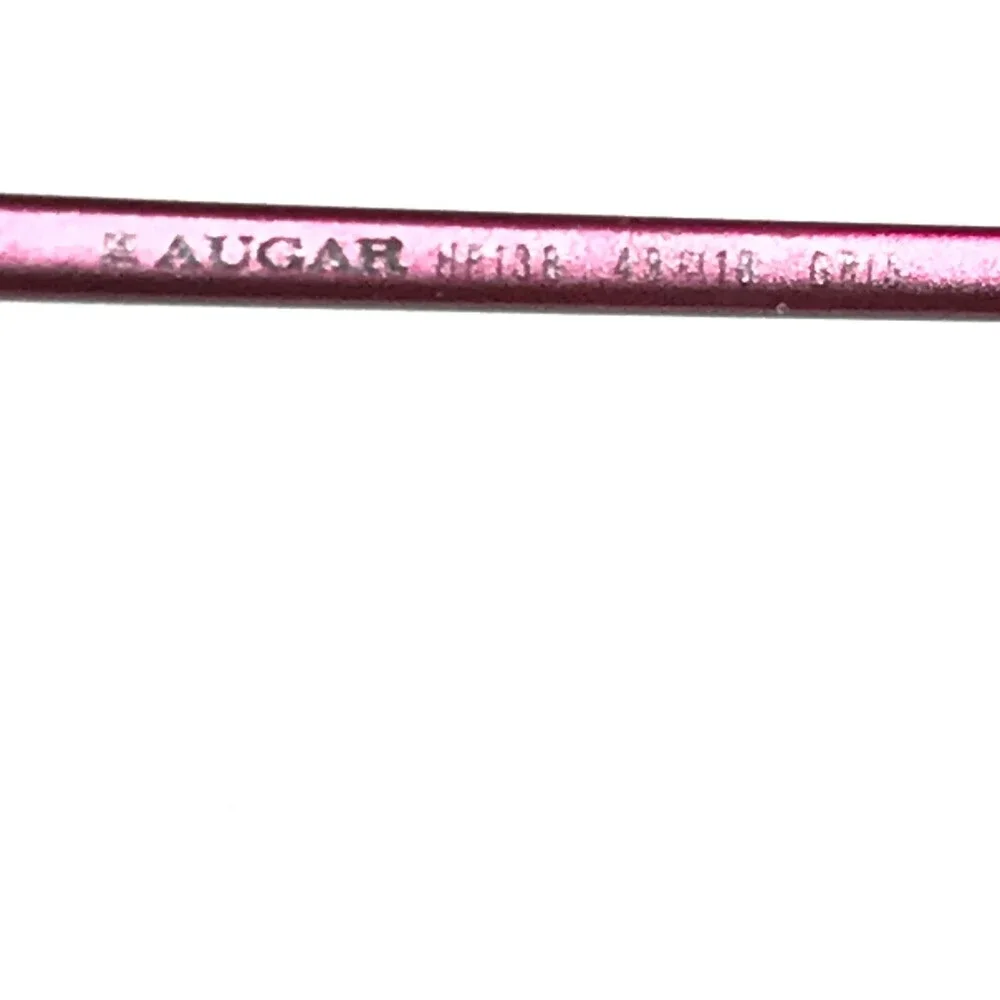 Augar Eyeglasses Frames HP138 GRIS Grey Red 22KT GP Gold Plated 49-18-140